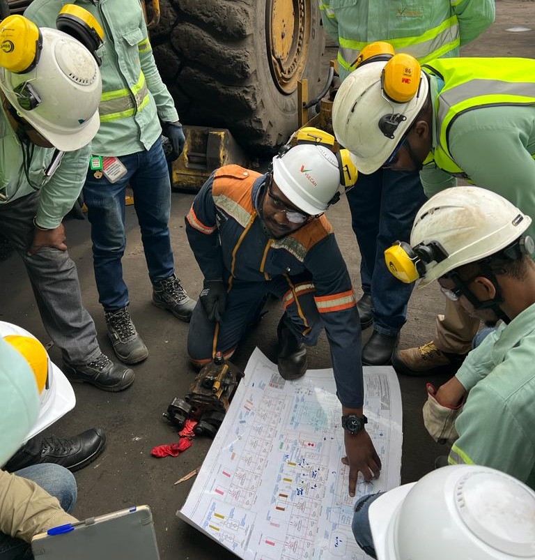 Technical training on earthmoving equipment